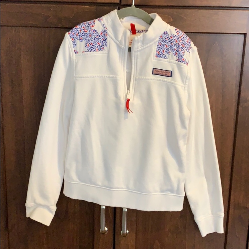 Vineyard Vines Small (7/8) Red White Blue Zip Up